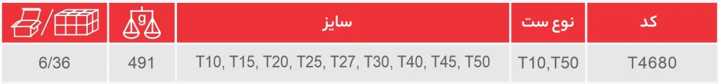 ست آلن 9 عددی ستاره ای بلند آلیاژ S2
