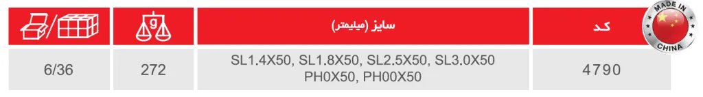 ست 6 عددی پیچ گوشتی ساعتی سری بروسک