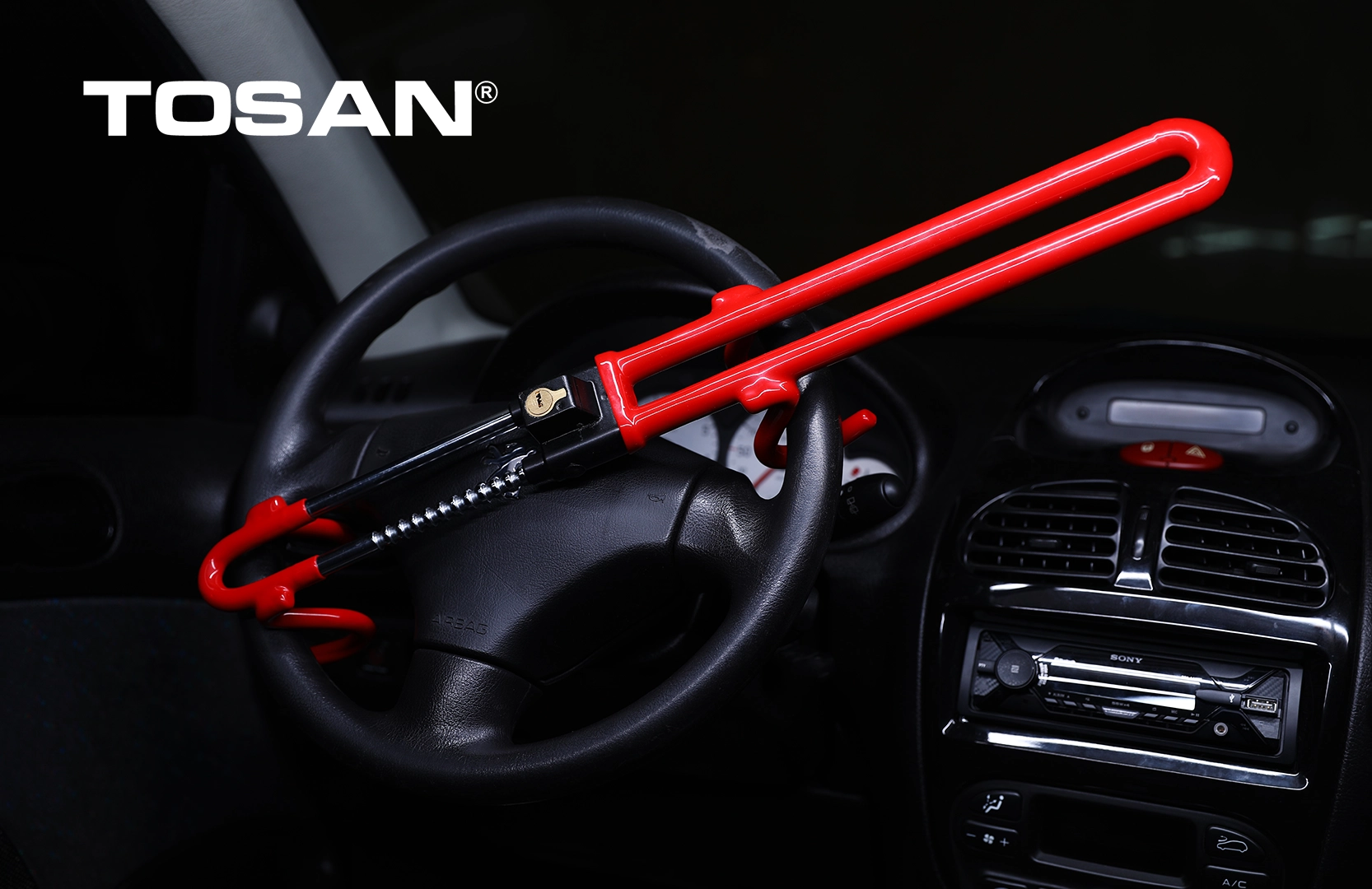 ابزار عمومی توسن: قفل فرمان و پدال توسن 