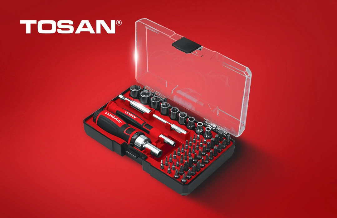 ست پیچ گوشتی معمولی و ساعتی و بکس 55 عددی توسن با کدمحصول T4820K