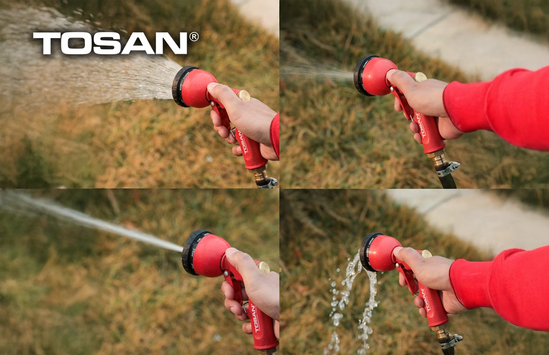 الگوهای پاشش آبپاش دستی توسن 4 حالته